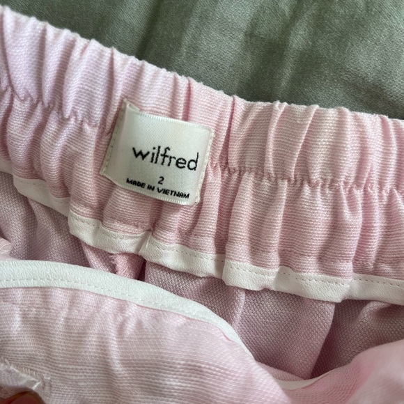 WILFRED LIGHT PINK LINEN SHORTS - Picture 3 of 4
